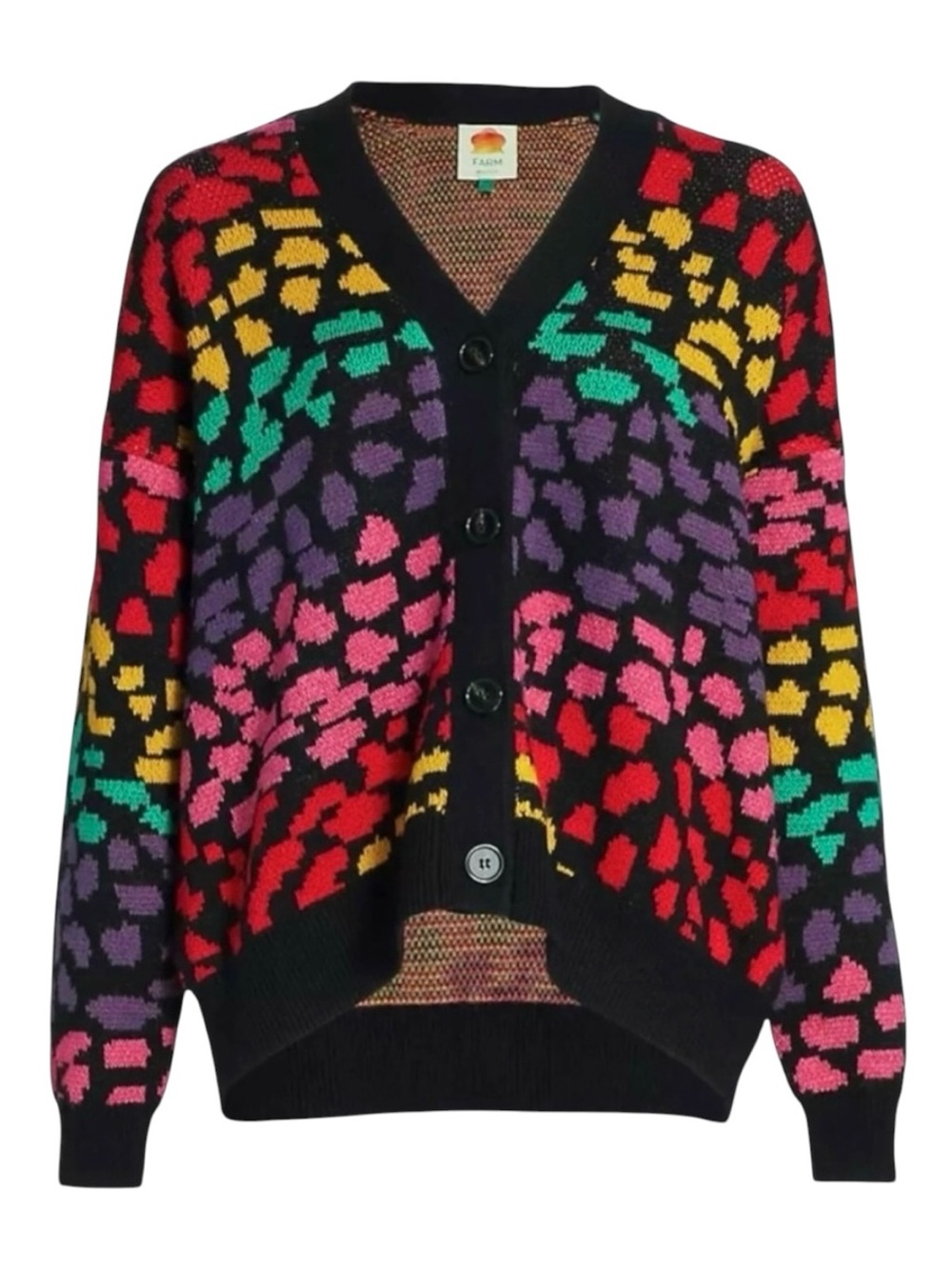 Farm Rio Rainbow Leopard Cardigan - Picture 2 of 12